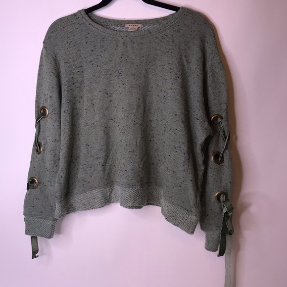 Anthropologie Tops - Anama Green Grommet French Terry Top